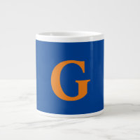 Initial Letter Monogram Modern Stylish Blue Orange