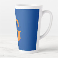 Initial Letter Monogram Modern Stylish Blue Orange