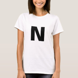 Initial Letter Monogram Modern Stylish T-Shirt