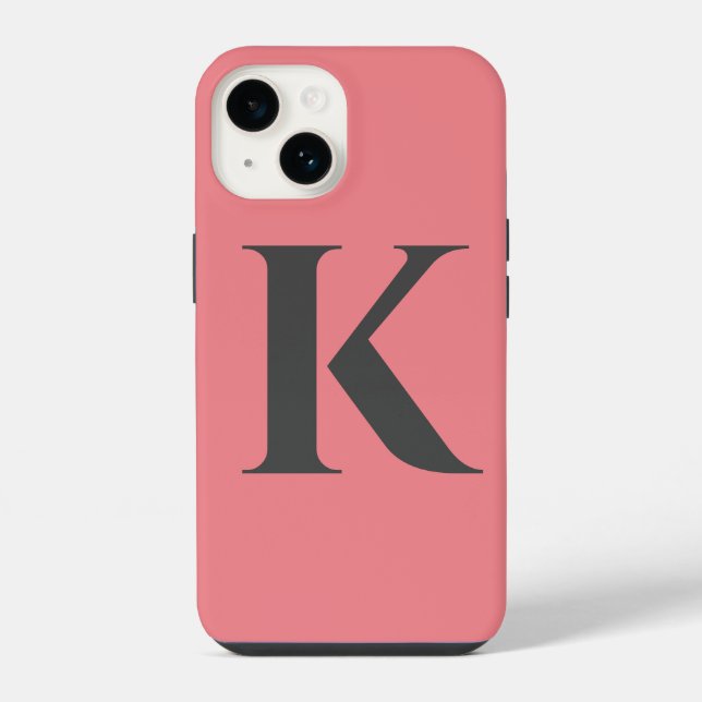 Initial Letter | Monogram Modern Stylish Trendy iPhone Case (Back)