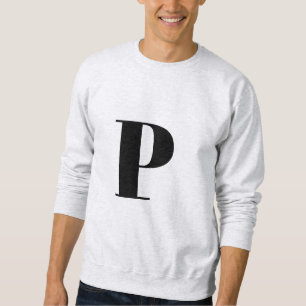 Initial Letter Monogram Modern Stylish Trendy Sweatshirt