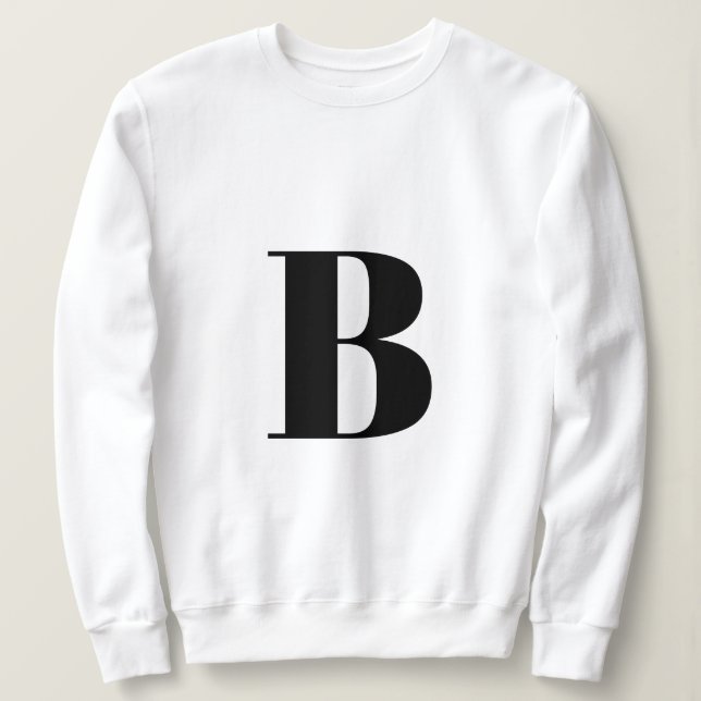 Initial Letter | Monogram Modern Stylish Trendy Sweatshirt (Design Front)