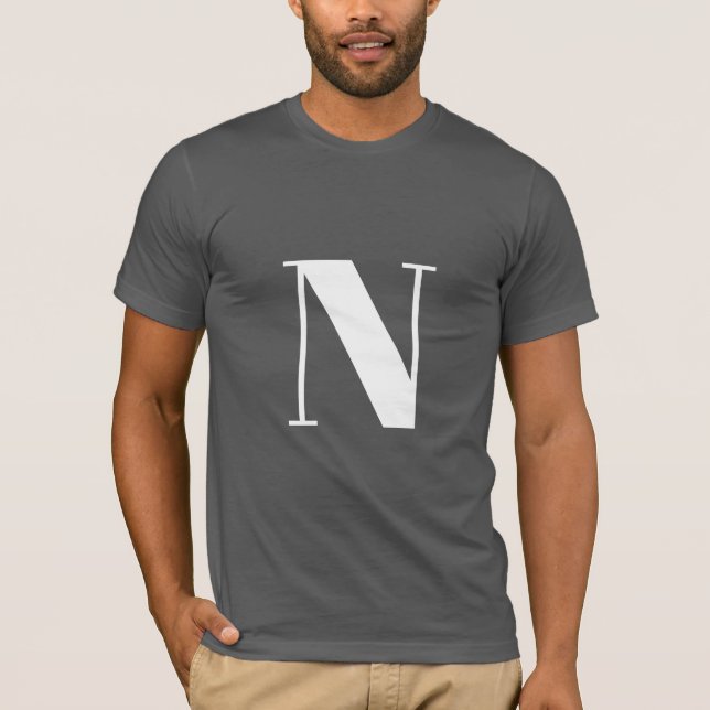 Initial Letter | Monogram Modern Stylish Trendy T-Shirt (Front)