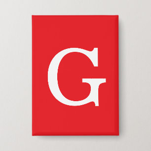 Initial Letter Monogram Red White Plain Simple