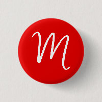 Initial Letter Monogram Stylish Red White