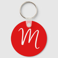 Initial Letter Monogram Stylish Red White