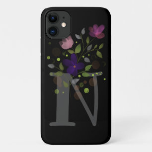 Initial Letter N Plus Floral Design Case-Mate iPhone Case