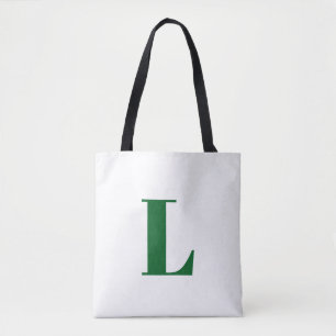 Initial Letter Navy Monogram Modern Stylish Cool Tote Bag
