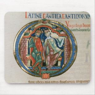 Initial letter 'O' Osculatur me - Let me kiss Mouse Pad