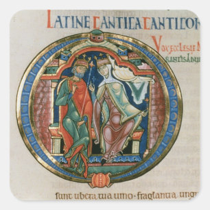 Initial letter 'O' Osculatur me - Let me kiss Square Sticker