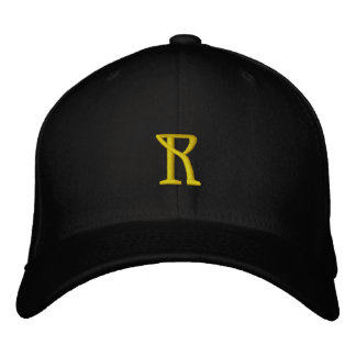 Initial Letter R Embroidered Hat