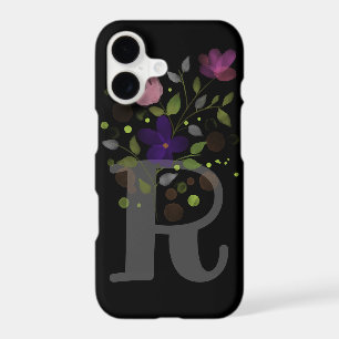 Initial Letter R Plus Floral Design