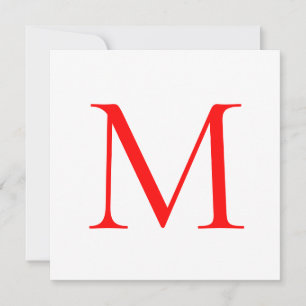 Initial letter red white monogrammed professional