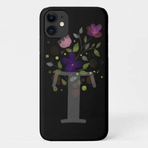Initial Letter T Plus Floral Design Case-Mate iPhone Case