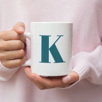 Initial Letter | Teal Monogram Modern Stylish Cool