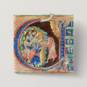 Initial Letter 'V'  Visio Abdie 15 Cm Square Badge