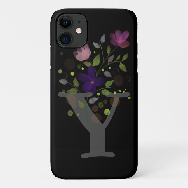 Initial Letter Y Plus Floral Design Case-Mate iPhone Case (Back)