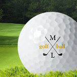 Initial letters . personalized golf balls<br><div class="desc">Logo design of golf clubs with custom initials of the golf-player</div>