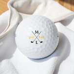 Initial letters . personalized golf balls<br><div class="desc">Logo design of golf clubs with custom initials of the golf-player</div>