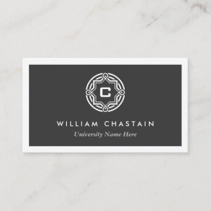 INITIAL LOGO for STUDENTS/UNIVERSITY (Black) Calling Card