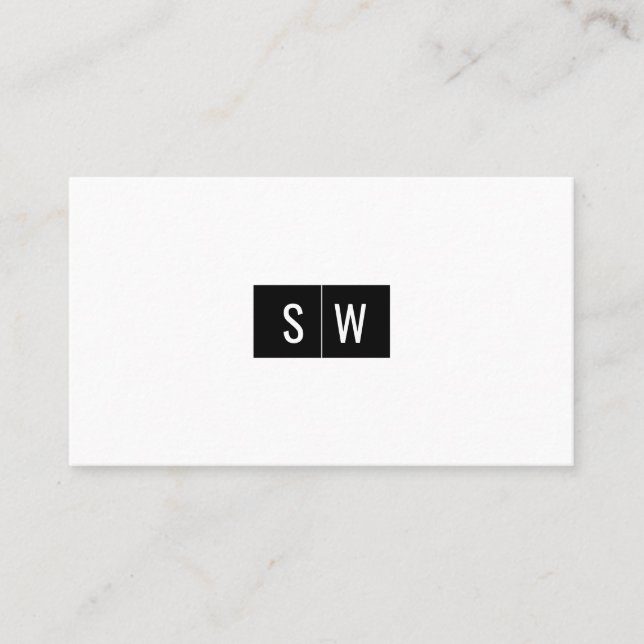 Initial Logo Minimal Modern Sleek Business Card (Front)