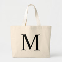 Initial M Jumbo Tote Bag