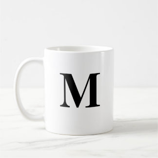 Initial M & Personalised Name Coffee Mug