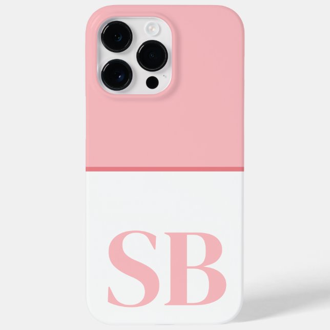 Initial Minimalist Monogram Stylish  Case-Mate iPhone Case (Back)