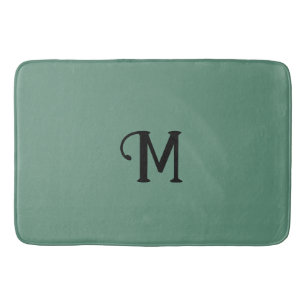 Initial Monogram Alexandrite JewelTone Solid Colou Bath Mat