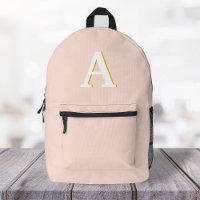 Initial Monogram Blush Pink Vintage Typography