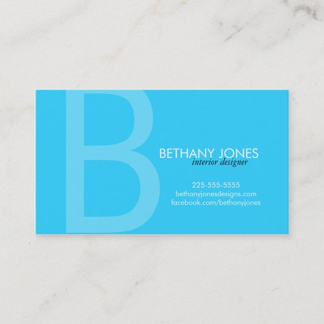 Initial Monogram Business Card (Front)