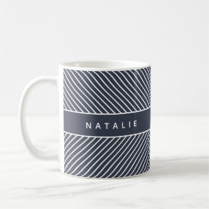 Initial / monogram geometric pattern coffee mug