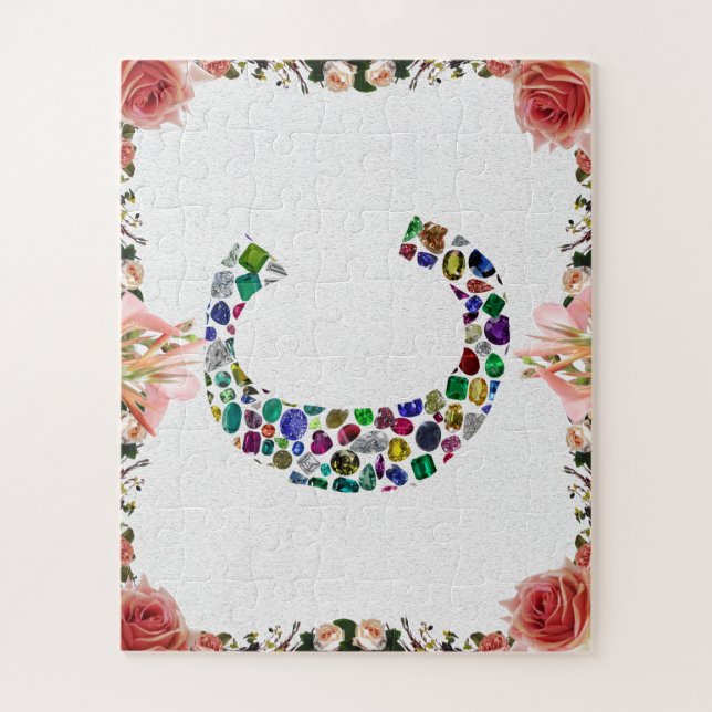 Initial Monogram Letter C Trendy Jigsaw Puzzle (Vertical)