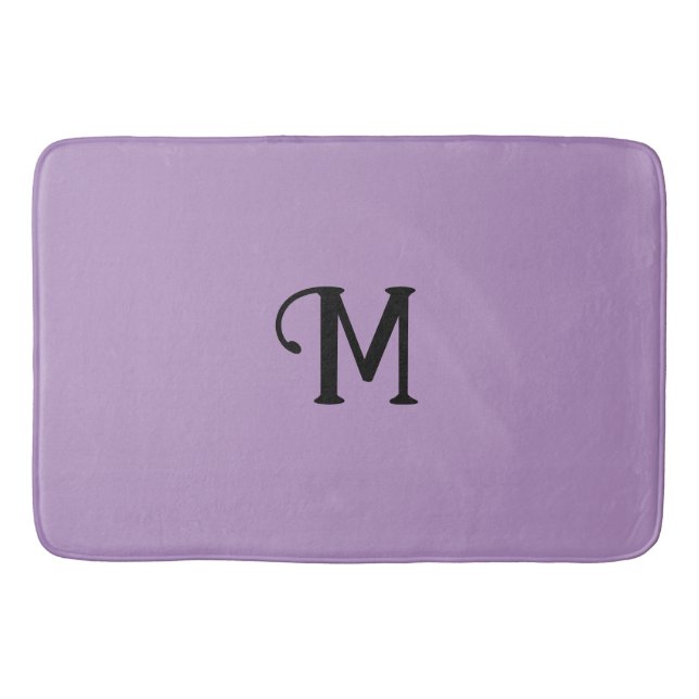 Initial Monogram Morganite Jewel Tone Solid Colour Bath Mat (Front)