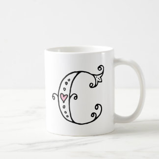 Initial Monogram Mug - C