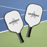 Initial Monogram Name  Pickleball Paddle<br><div class="desc">A perfect gift for pickleball enthusiasts! This simple initial monogram paddle with a name will suit both males and females. Order yours now!</div>
