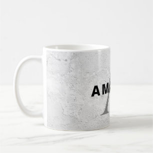 Initial monogram professional plain add your name coffee mug