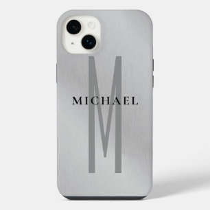 Initial monogram professional plain add your name iPhone 14 plus case