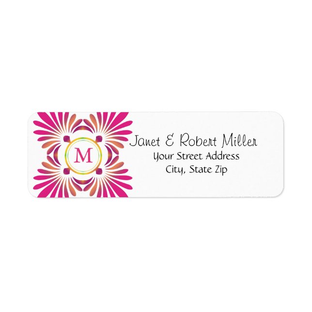 Initial Monogram Return Address Labels (Front)