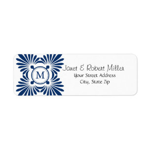 Initial Monogram Return Address Labels