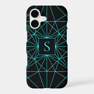 Initial Monogram Turquoise Geometric Design