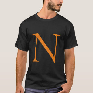 Initial Monogrammed Handwritten Own Name Black T-Shirt