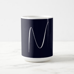Initial Monogrammed Handwritten Professional Plain Coffee Mug