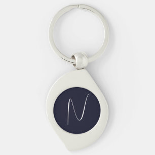 Initial Monogrammed Handwritten Professional Plain Key Ring