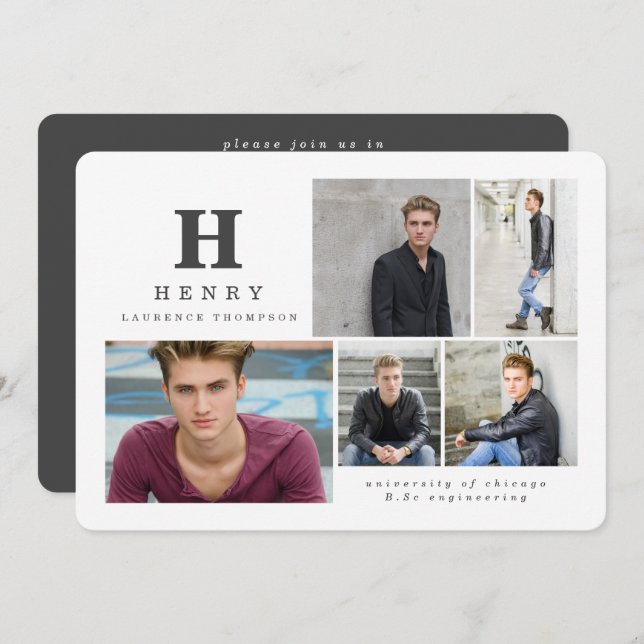 Initial multi photo graduate announcement (Front/Back)