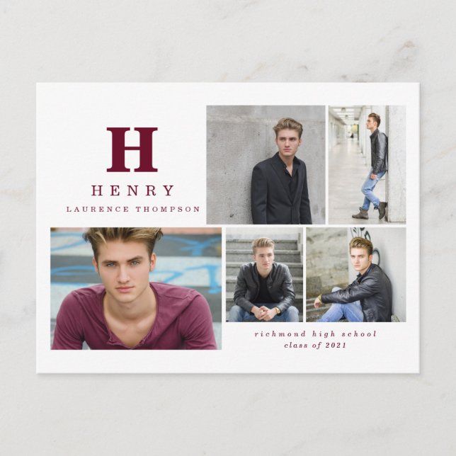 Initial multi photo graduate announcement (Front)
