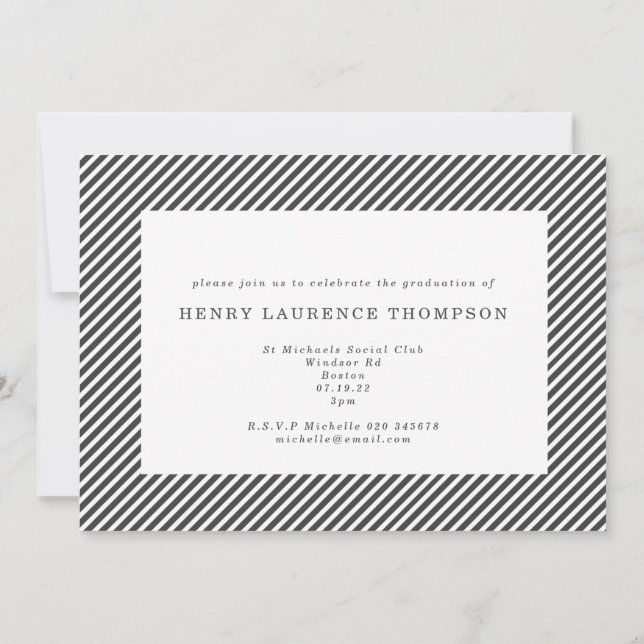 Initial multi photo graduate invitation (Back)