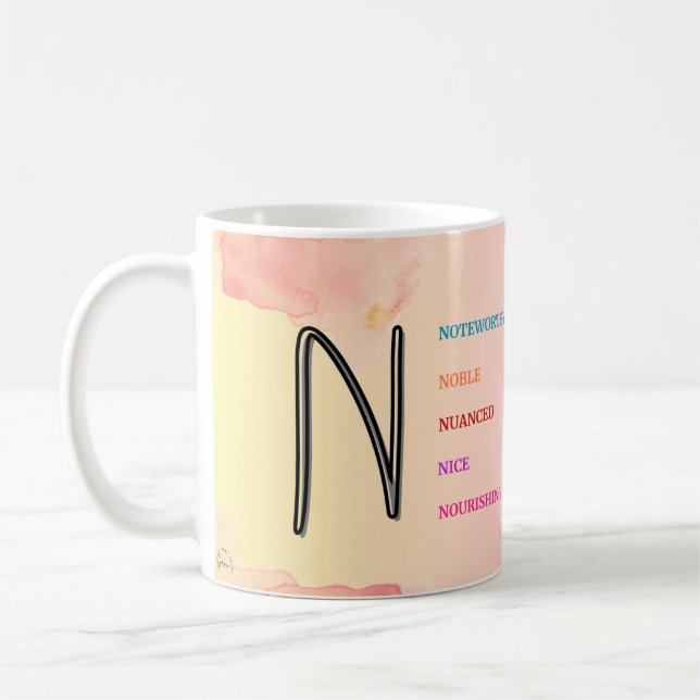 Initial "N" Mug (11oz) (Left)