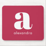 Initial Name Monogram Professional Simple Magenta  Mouse Pad<br><div class="desc">Initial Name Monogram Professional Simple Magenta Mouse Pad.  The mouse pad features the popular colour of year and can be personalised. The size,  text colour,  and font can be changed by using the "Personalise" button. Makes a great gift for any occasion. Contact me at truullc@gmail.com for custom orders.</div>