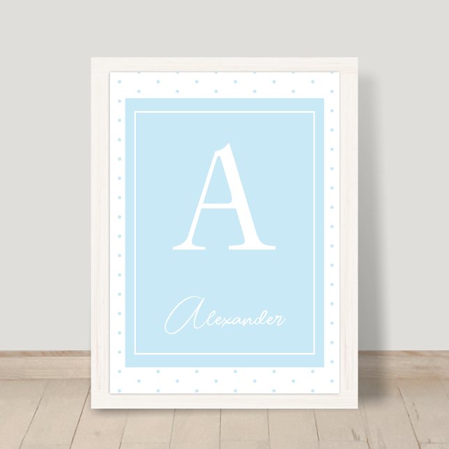 Initial Name Personalised Monogram Nursery Poster (Creator Uploaded)